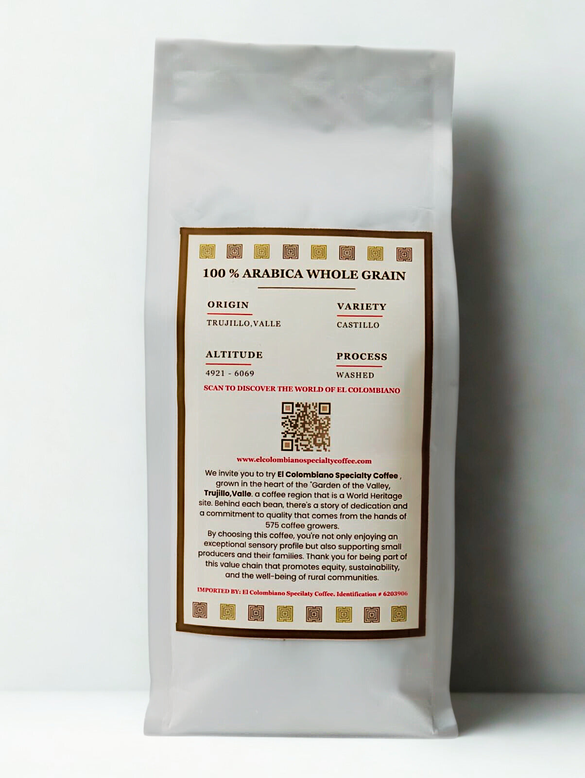 El Dorado Classic SCAA 84    Medium Roast Whole Beans 340 g 12 oz