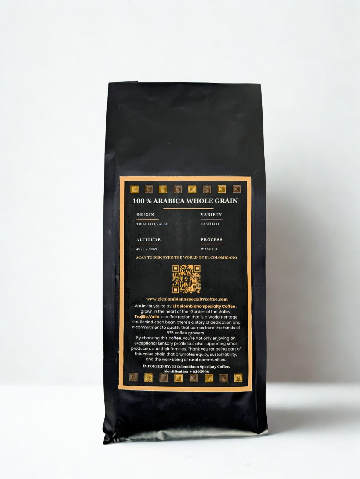 El Dorado Select SCAA 87      Medium Roast Whole Beans 340 g 12 oz