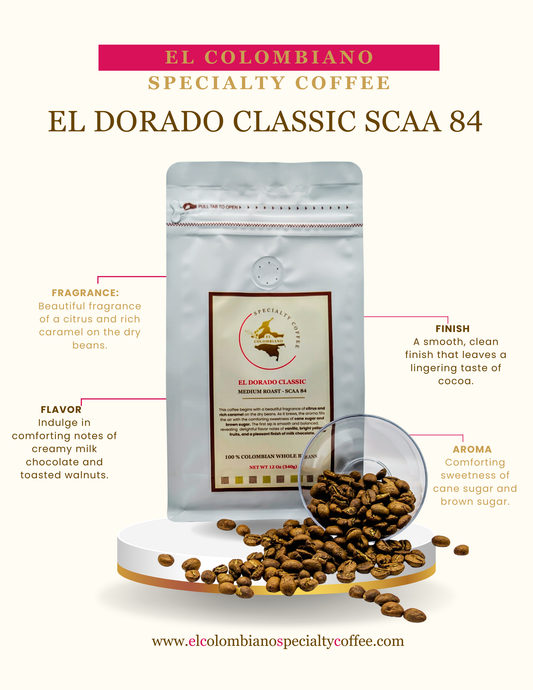 El Dorado Classic SCAA 84    Medium Roast Whole Beans 340 g 12 oz
