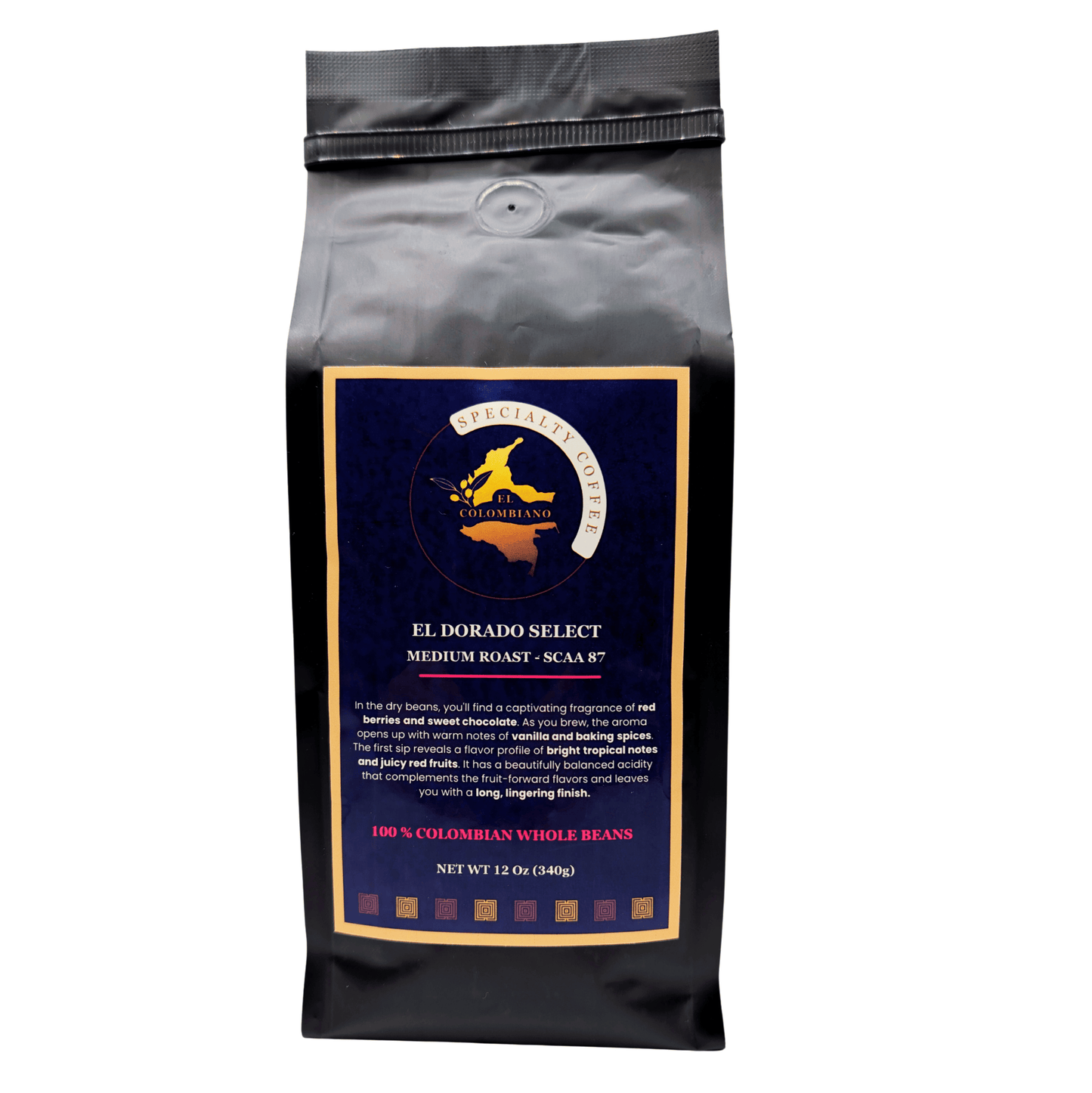 El Dorado Select SCAA 87      Medium Roast Whole Beans 340 g 12 oz